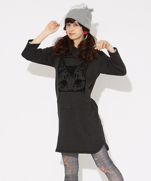 mmts(マミタス)の「mmts / ねぎ スウェット ワンピース(ワンピース・レディース・チャコールグレー・ONE SIZE)」の2枚目の写真