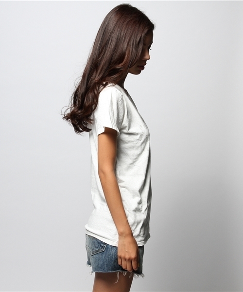 goa(ゴア)の「バイオウォッシュ加工 WARKS Tシャツ(Tシャツ/カットソー・レディース・オフホワイト/グレー/ベージュ・FREE)」の9枚目の写真