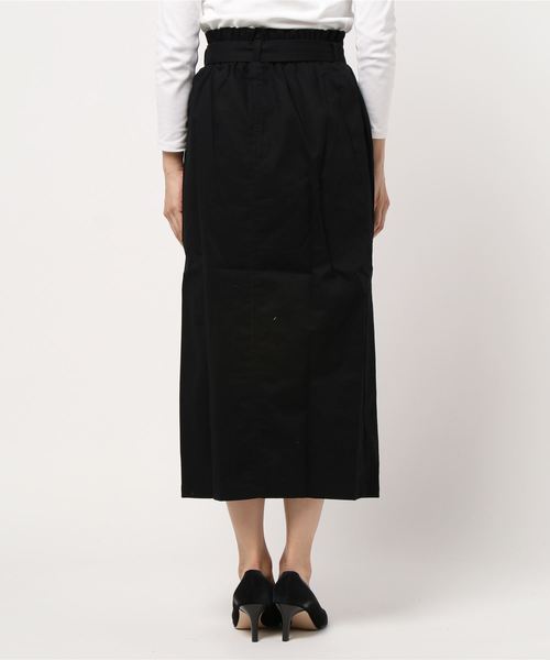 STYLEBLOCK（スタイルブロック）の「ツイル×シフォンプリーツ切替スカート（スカート・レディース・ライトベージュ/ブラック・M）」の4枚目の写真