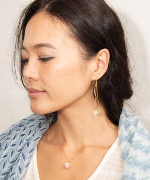 欧州航路（オウシュウコウロ）の「【欧州航路】プラムシュガーピアス（ピアス（両耳用）・レディース・オレンジ/ブルー/クリア・FREE）」の6枚目の写真