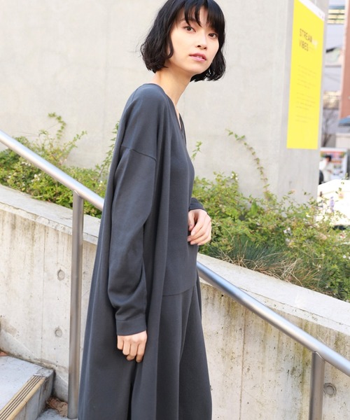 LAKOLE(ラコレ)の「12Gスーピマロングカーディガン / LAKOLE(カーディガン/ボレロ・レディース・グレー/サンドグレー/ベージュ/スモーク・MEDIUM/SMALL)」の3枚目の写真