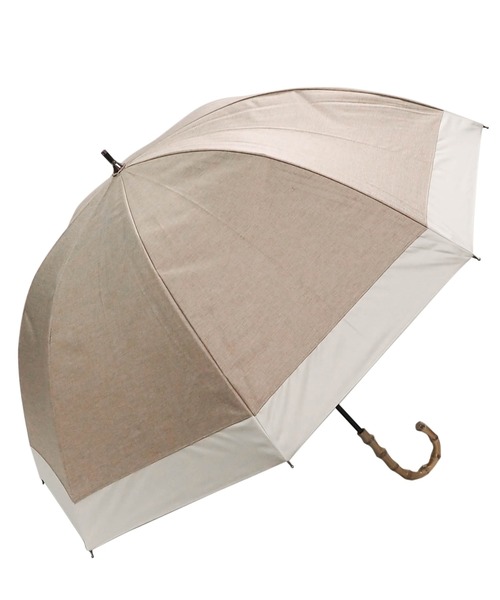 macocca(マコッカ)の「完全遮光晴雨兼用 ショート傘 ダンガリー無地切替(長傘・レディース・ベージュ/ネイビー/グレー/ピンク/ブルー・FREE)」の9枚目の写真