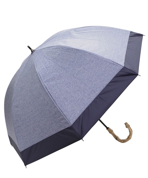 macocca(マコッカ)の「完全遮光晴雨兼用 ショート傘 ダンガリー無地切替(長傘・レディース・ベージュ/ネイビー/グレー/ピンク/ブルー・FREE)」の16枚目の写真