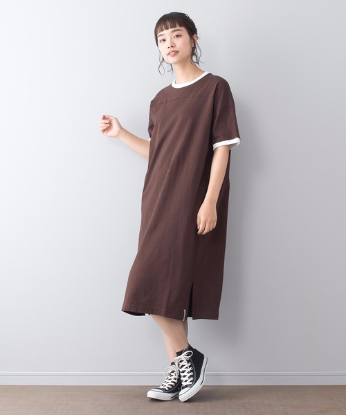 OUTDOOR PRODUCTS(アウトドアプロダクツ)の「リンガーワンピース(ワンピース・レディース・ホワイト/チャコールグレー/ブラウン・MEDIUM/LARGE)」の20枚目の写真