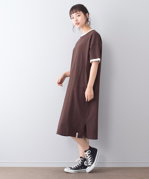 OUTDOOR PRODUCTS(アウトドアプロダクツ)の「リンガーワンピース(ワンピース・レディース・ホワイト/チャコールグレー/ブラウン・MEDIUM/LARGE)」の15枚目の写真