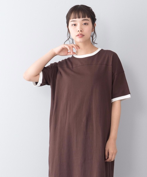 OUTDOOR PRODUCTS(アウトドアプロダクツ)の「リンガーワンピース(ワンピース・レディース・ホワイト/チャコールグレー/ブラウン・MEDIUM/LARGE)」の12枚目の写真