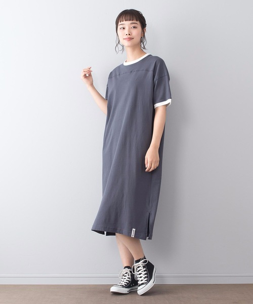 OUTDOOR PRODUCTS(アウトドアプロダクツ)の「リンガーワンピース(ワンピース・レディース・ホワイト/チャコールグレー/ブラウン・MEDIUM/LARGE)」の13枚目の写真