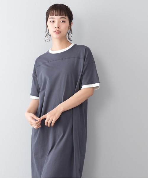 OUTDOOR PRODUCTS(アウトドアプロダクツ)の「リンガーワンピース(ワンピース・レディース・ホワイト/チャコールグレー/ブラウン・MEDIUM/LARGE)」の9枚目の写真