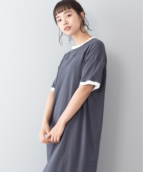 OUTDOOR PRODUCTS(アウトドアプロダクツ)の「リンガーワンピース(ワンピース・レディース・ホワイト/チャコールグレー/ブラウン・MEDIUM/LARGE)」の7枚目の写真