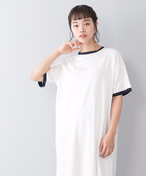 OUTDOOR PRODUCTS(アウトドアプロダクツ)の「リンガーワンピース(ワンピース・レディース・ホワイト/チャコールグレー/ブラウン・MEDIUM/LARGE)」の14枚目の写真