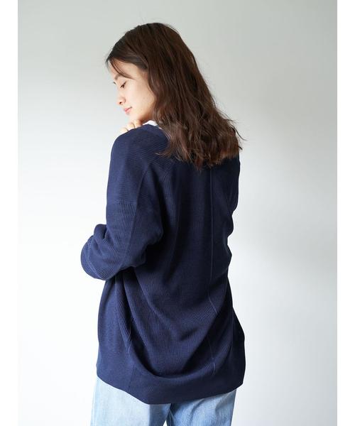 AMERICAN HOLIC（アメリカンホリック）の「片畦ニットニュアンスカーディガン＊（カーディガン/ボレロ・レディース・ブラック/ネイビー/ブラウン/アイボリー/モカ・MEDIUM/LARGE）」の20枚目の写真