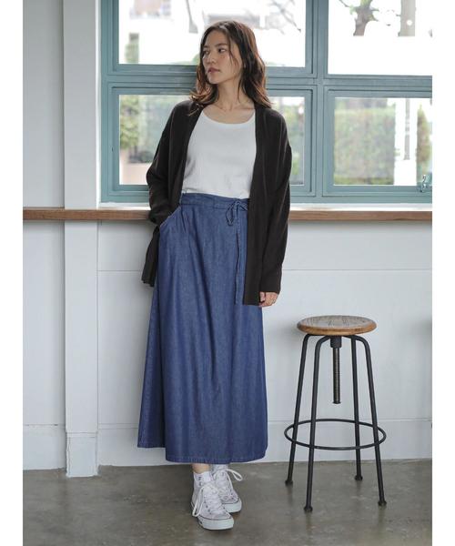 AMERICAN HOLIC（アメリカンホリック）の「片畦ニットニュアンスカーディガン＊（カーディガン/ボレロ・レディース・ブラック/ネイビー/ブラウン/アイボリー/モカ・MEDIUM/LARGE）」の18枚目の写真