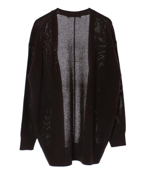 AMERICAN HOLIC（アメリカンホリック）の「片畦ニットニュアンスカーディガン＊（カーディガン/ボレロ・レディース・ブラック/ネイビー/ブラウン/アイボリー/モカ・MEDIUM/LARGE）」の14枚目の写真