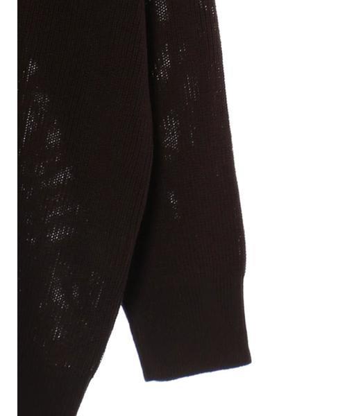 AMERICAN HOLIC（アメリカンホリック）の「片畦ニットニュアンスカーディガン＊（カーディガン/ボレロ・レディース・ブラック/ネイビー/ブラウン/アイボリー/モカ・MEDIUM/LARGE）」の12枚目の写真