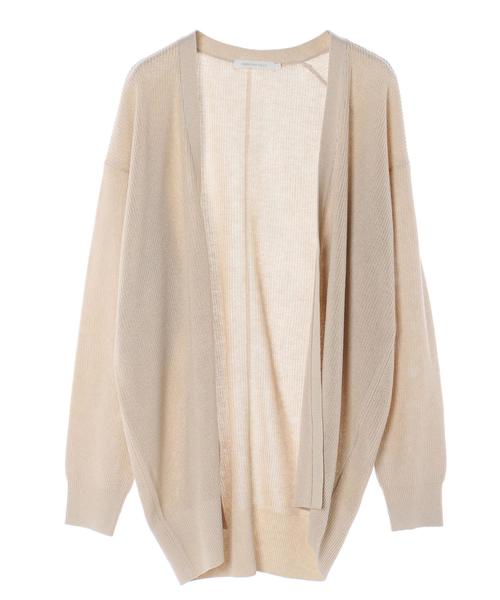 AMERICAN HOLIC（アメリカンホリック）の「片畦ニットニュアンスカーディガン＊（カーディガン/ボレロ・レディース・ブラック/ネイビー/ブラウン/アイボリー/モカ・MEDIUM/LARGE）」の10枚目の写真