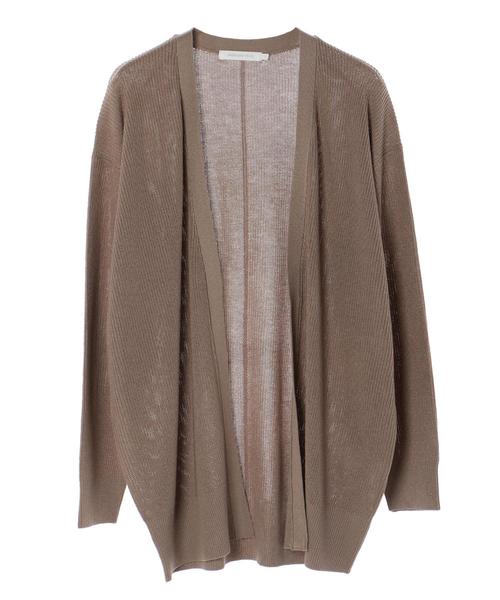 AMERICAN HOLIC（アメリカンホリック）の「片畦ニットニュアンスカーディガン＊（カーディガン/ボレロ・レディース・ブラック/ネイビー/ブラウン/アイボリー/モカ・MEDIUM/LARGE）」の8枚目の写真