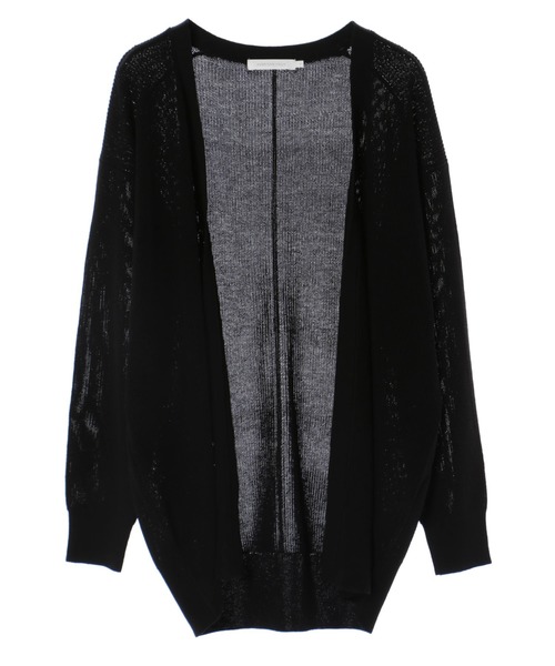 AMERICAN HOLIC（アメリカンホリック）の「片畦ニットニュアンスカーディガン＊（カーディガン/ボレロ・レディース・ブラック/ネイビー/ブラウン/アイボリー/モカ・MEDIUM/LARGE）」の3枚目の写真