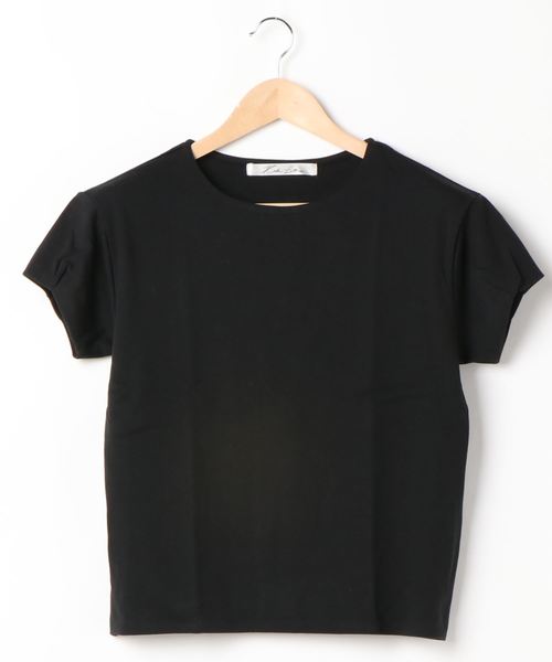 KOBE LETTUCE(コウベレタス)の「前身二重袖タックカットソートップス(Tシャツ/カットソー・レディース・オフホワイト/オレンジ/グレイッシュベージュ/イエロー系その他/ネイビー/ブラック・FREE)」の3枚目の写真