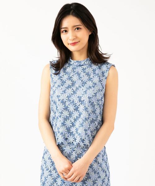 TOCCA(トッカ)の「【TOCCA LAVENDER】Pastel Chemical Lace ブラウス(シャツ/ブラウス)」|サックスブルー系7