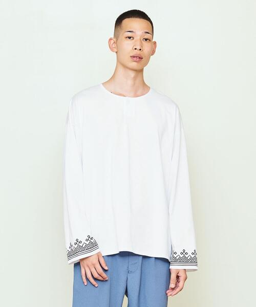 UNITED ARROWS & SONS（ユナイテッドアローズアンドサンズ）の「UNITED ARROWS & SONS（ユナイテッドアローズ＆サンズ）WALABER TEE◆（Tシャツ/カットソー・メンズ・ホワイト/ブラック・L/M/S/XL）」の2枚目の写真