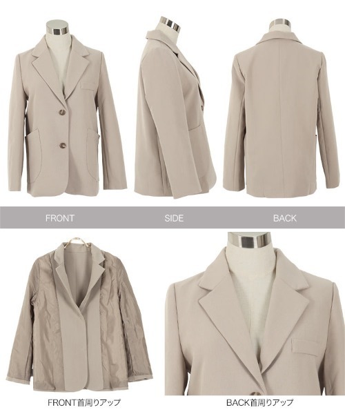 KOBE LETTUCE(コウベレタス)の「マーブルボタンテーラードジャケット(テーラードジャケット・レディース・ブラウン系その他/ブルー系その他/チャコール・FREE)」の9枚目の写真