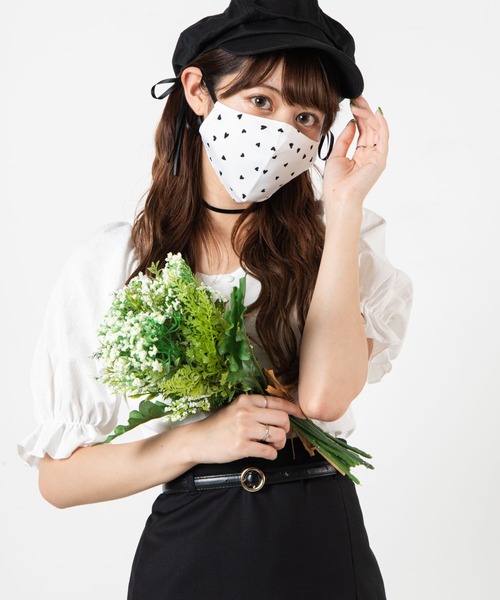 WEGO(ウィゴー)の「WEGO/ハートサテンリボンマスク(マスク・レディース・その他1・FREE)」の3枚目の写真