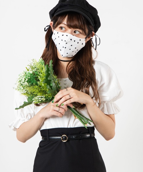 WEGO(ウィゴー)の「WEGO/ハートサテンリボンマスク(マスク・レディース・その他1・FREE)」の6枚目の写真