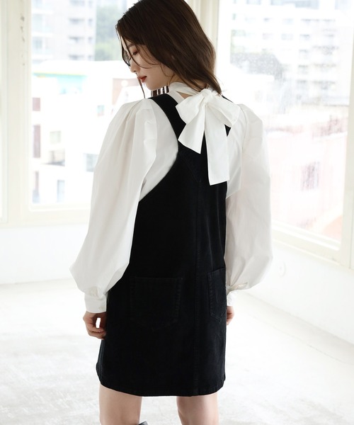 one after another NICE CLAUP(ワンアフターアナザーナイスクラップ)の「バックリボンブラウス(Tシャツ/カットソー・レディース・オフホワイト/ブラック/ベージュ/チェック・FREE)」の19枚目の写真