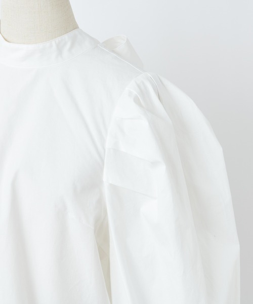 one after another NICE CLAUP(ワンアフターアナザーナイスクラップ)の「バックリボンブラウス(Tシャツ/カットソー・レディース・オフホワイト/ブラック/ベージュ/チェック・FREE)」の8枚目の写真