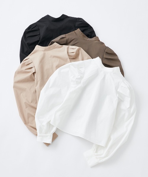 one after another NICE CLAUP(ワンアフターアナザーナイスクラップ)の「バックリボンブラウス(Tシャツ/カットソー・レディース・オフホワイト/ブラック/ベージュ/チェック・FREE)」の10枚目の写真