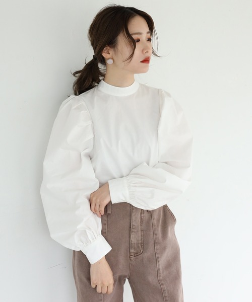 one after another NICE CLAUP(ワンアフターアナザーナイスクラップ)の「バックリボンブラウス(Tシャツ/カットソー・レディース・オフホワイト/ブラック/ベージュ/チェック・FREE)」の21枚目の写真
