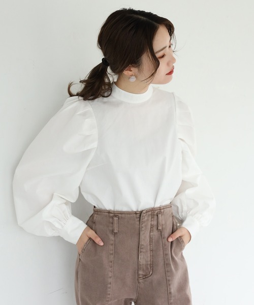 one after another NICE CLAUP(ワンアフターアナザーナイスクラップ)の「バックリボンブラウス(Tシャツ/カットソー・レディース・オフホワイト/ブラック/ベージュ/チェック・FREE)」の22枚目の写真