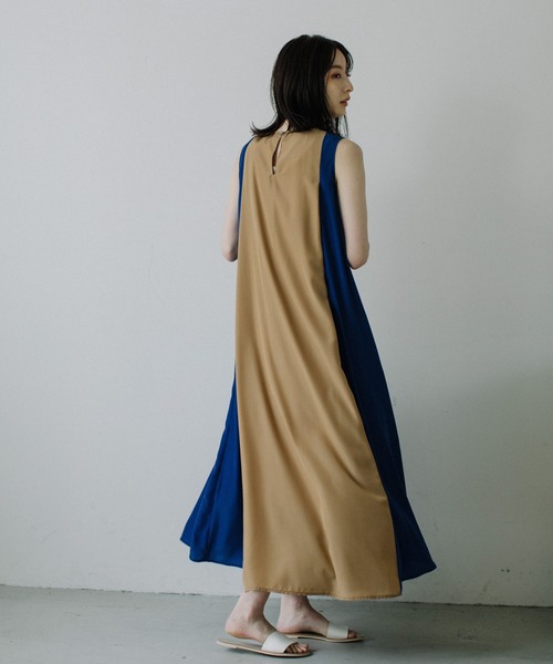 audrey and john wad（オードリーアンドジョンワッド）の「マルチカラー フレアロングワンピース リゾートマキシワンピース（ワンピース・レディース・グレー系その他/ピンク系その他・マルチサイズ）」の3枚目の写真