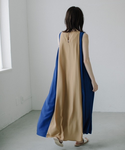 セール】マルチカラー フレアロングワンピース リゾートマキシ  