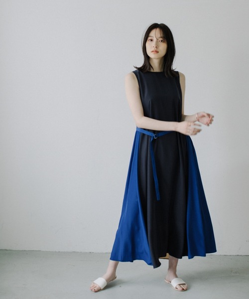 セール】マルチカラー フレアロングワンピース リゾートマキシ  