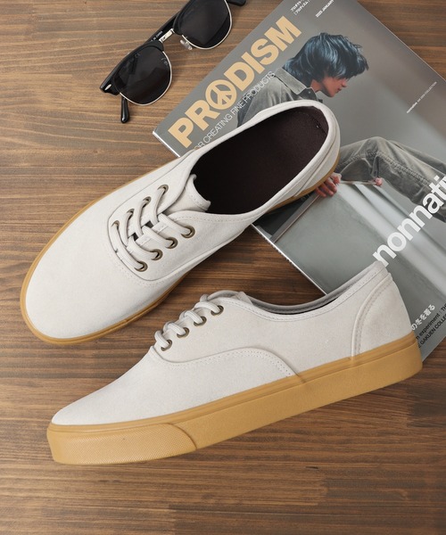 AAA+(サンエープラス)の「AAA+ 軽量ヴァルカスニーカー(スニーカー・メンズ・ブラック/マスタード/ワインレッド/ブラウン/キャメル/グレー/アイボリー・45/41/43/40/46/42/44)」の3枚目の写真