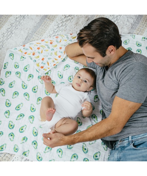 aden + anais essentials（エイデンアンドアネイエッセンシャルズ）の「モスリンブランケット1枚入り ファームトゥテーブル