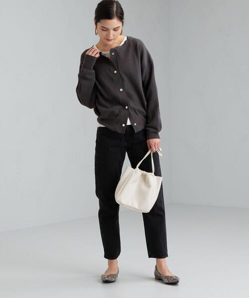 green label relaxing（グリーンレーベルリラクシング）の「CFC ドットボダン 3WAY プルオーバー カーディガン（カーディガン/ボレロ・レディース・オフホワイト/ダークグレー/コバルトブルー/レッド・FREE）」の11枚目の写真