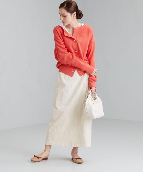 green label relaxing（グリーンレーベルリラクシング）の「CFC ドットボダン 3WAY プルオーバー カーディガン（カーディガン/ボレロ・レディース・オフホワイト/ダークグレー/コバルトブルー/レッド・FREE）」の14枚目の写真