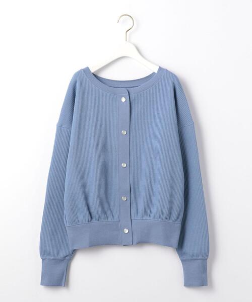 green label relaxing（グリーンレーベルリラクシング）の「CFC ドットボダン 3WAY プルオーバー カーディガン（カーディガン/ボレロ・レディース・オフホワイト/ダークグレー/コバルトブルー/レッド・FREE）」の15枚目の写真