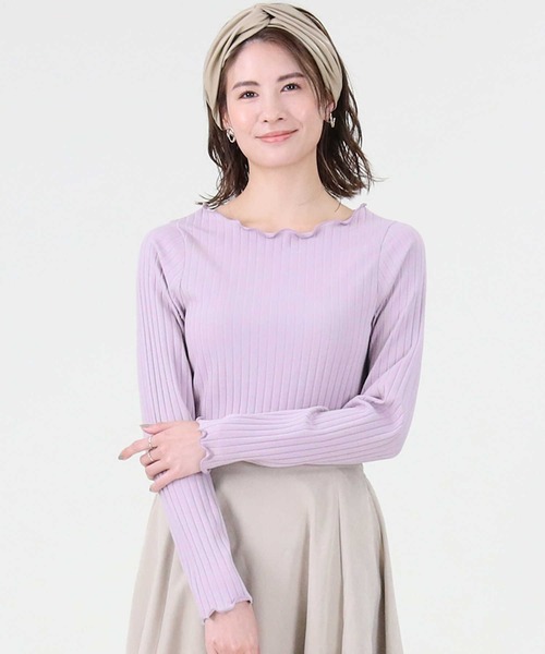 HONEYSUCKLE ROSE（ハニーサックルローズ）の「【HONEYSUCKLE ROSE】メローロンＴ（Tシャツ/カットソー・レディース・ホワイト/ブラック/パープル・M/L）」の16枚目の写真