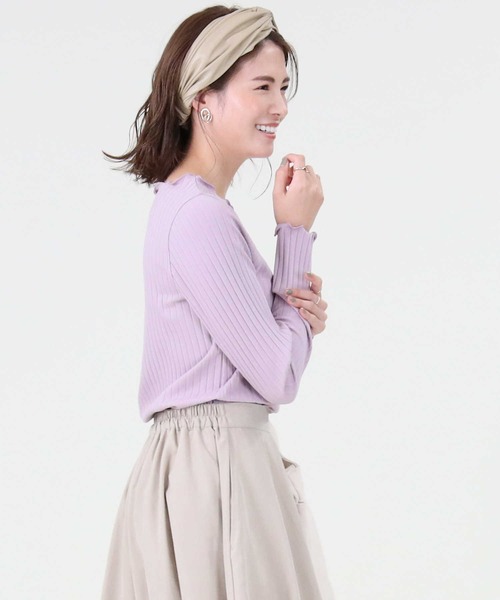 HONEYSUCKLE ROSE（ハニーサックルローズ）の「【HONEYSUCKLE ROSE】メローロンＴ（Tシャツ/カットソー・レディース・ホワイト/ブラック/パープル・M/L）」の17枚目の写真