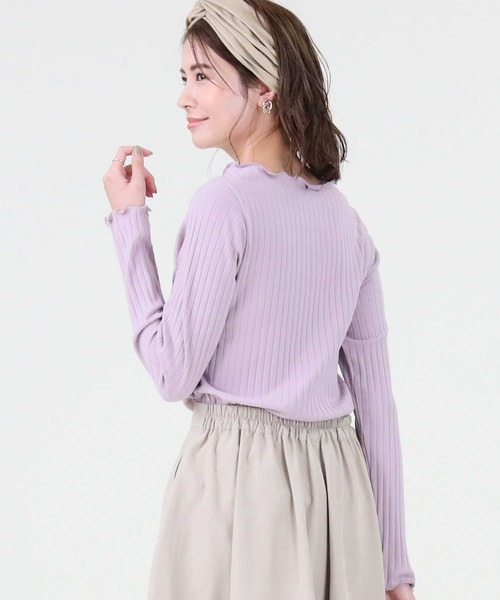 HONEYSUCKLE ROSE（ハニーサックルローズ）の「【HONEYSUCKLE ROSE】メローロンＴ（Tシャツ/カットソー・レディース・ホワイト/ブラック/パープル・M/L）」の18枚目の写真