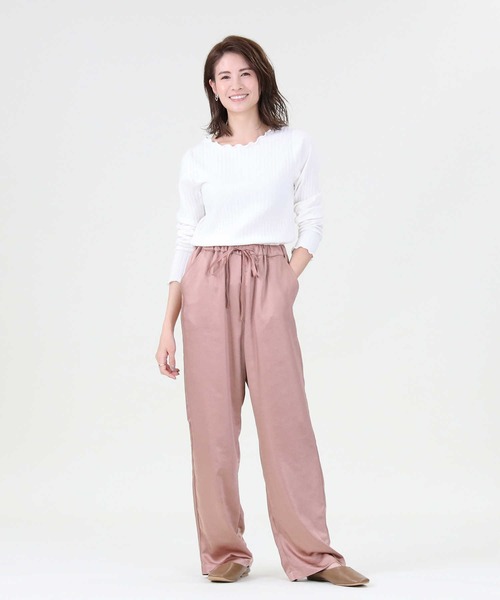 HONEYSUCKLE ROSE（ハニーサックルローズ）の「【HONEYSUCKLE ROSE】メローロンＴ（Tシャツ/カットソー・レディース・ホワイト/ブラック/パープル・M/L）」の6枚目の写真