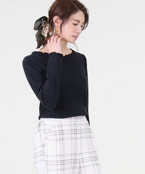 HONEYSUCKLE ROSE（ハニーサックルローズ）の「【HONEYSUCKLE ROSE】メローロンＴ（Tシャツ/カットソー・レディース・ホワイト/ブラック/パープル・M/L）」の12枚目の写真