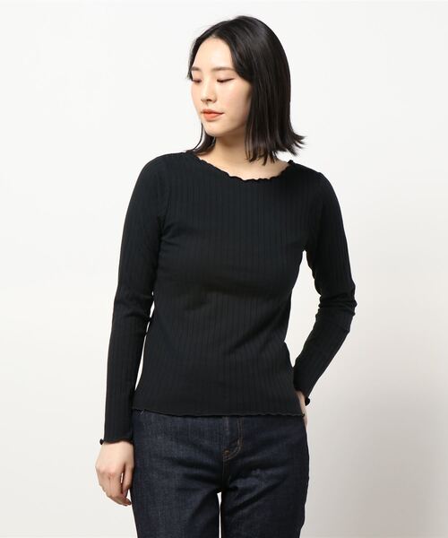 HONEYSUCKLE ROSE（ハニーサックルローズ）の「【HONEYSUCKLE ROSE】メローロンＴ（Tシャツ/カットソー・レディース・ホワイト/ブラック/パープル・M/L）」の14枚目の写真