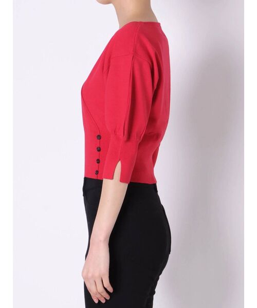 MERCURYDUO(マーキュリーデュオ)の「カシュクールコンパクトニット(ニット/セーター・レディース・オフホワイト/レッド/ピンク/ネイビー・FREE)」の21枚目の写真