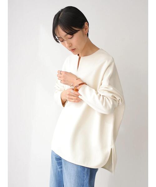 AMERICAN HOLIC(アメリカンホリック)の「キーネックポンチプルオーバー(Tシャツ/カットソー・レディース・アイボリー/チャコールグレー/ライトベージュ・FREE)」の19枚目の写真