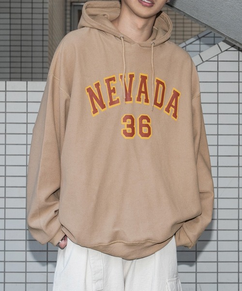 PairPair（ペアペア）の「ヘビーウェイトBIGロゴパーカー(ユニセックス)（パーカー・メンズ・ベージュ/ライトグレー・FREE）」の22枚目の写真