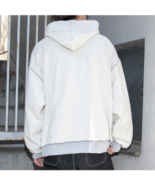 PairPair（ペアペア）の「ヘビーウェイトBIGロゴパーカー(ユニセックス)（パーカー・メンズ・ベージュ/ライトグレー・FREE）」の13枚目の写真